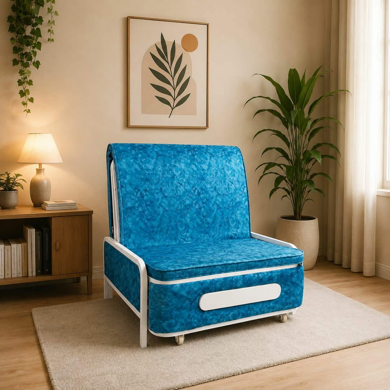 Single Sofa Cum Bed with Storage Box